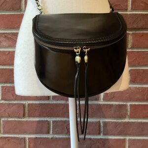 HOBO Foster Black Leather Convertible Crossbody Bag NWOT